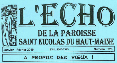 Echo de la paroisse janvier février 2019