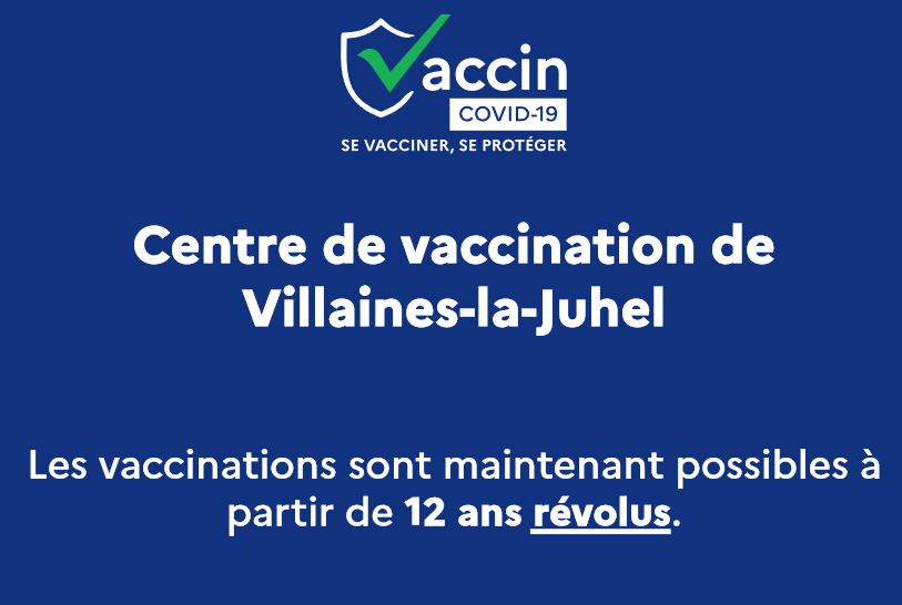 Vaccination à Villaines La Juhel à partir de 12 ans