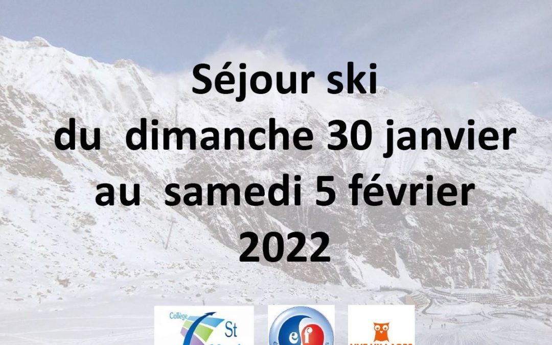 Diaporama de présentation de la réunion du séjour Ski 5èmes